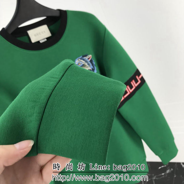 GUCCI古馳 18ss秋冬新款 胸口G家狼頭圖案 太空棉衛衣 情侶款 ydi1407